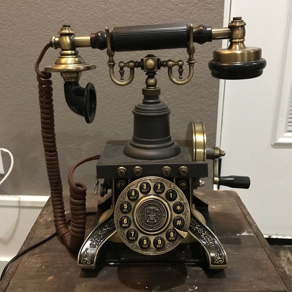 ANTIQUE  (REPLICA) DESK PHONE ELECTRIC W/ORIGINAL BOX & MANUAL (Christmas gift) - Picture 4 of 13